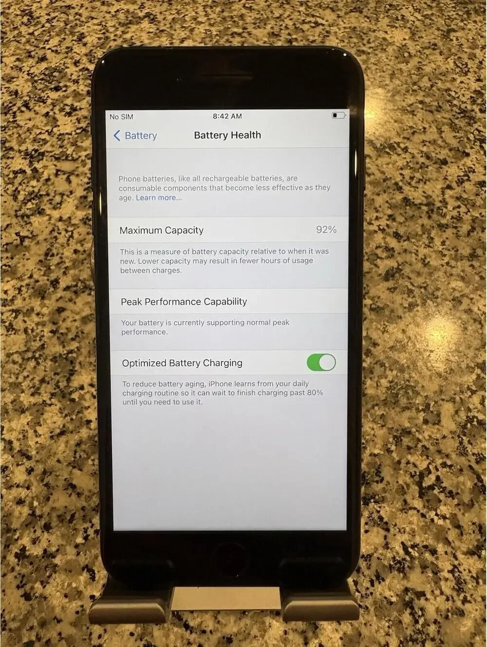 Apple iPhone 7 Plus - 32 GB - Black(Unlocked) Battery Health 92% M